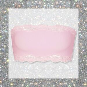 SKIMS Fits Everybody Lace Bandeau in Cherry Blossom size M NWT!